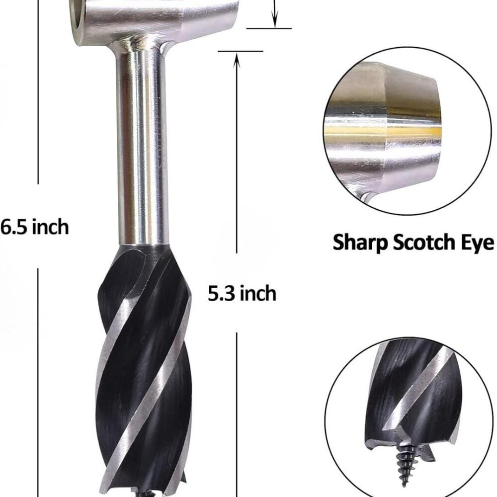 Multifunction Survival Settlers Tool Bushcraft Hand Auger Wrench Scotch Eye1Pack - Picture 3 of 8